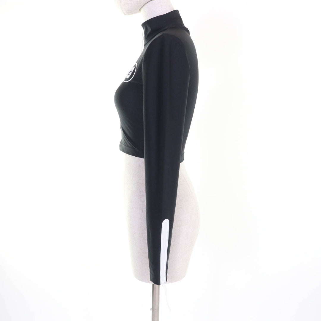 Pristine GUCCI T-shirt Black White Nylon Women XS 688615