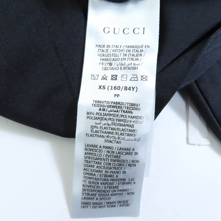 Pristine GUCCI T-shirt Black White Nylon Women XS 688615