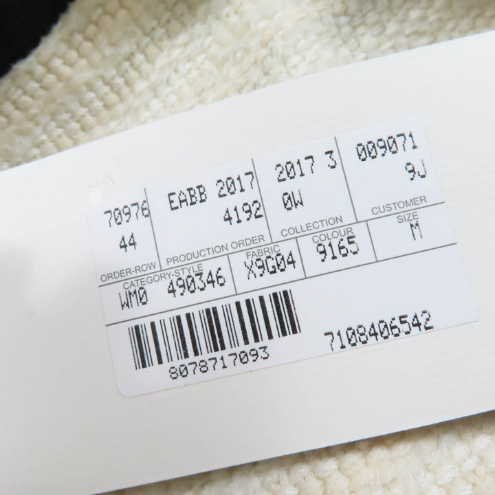 Excellent GUCCI coat Front open tweed no collar Ivory wool Women M 490346
