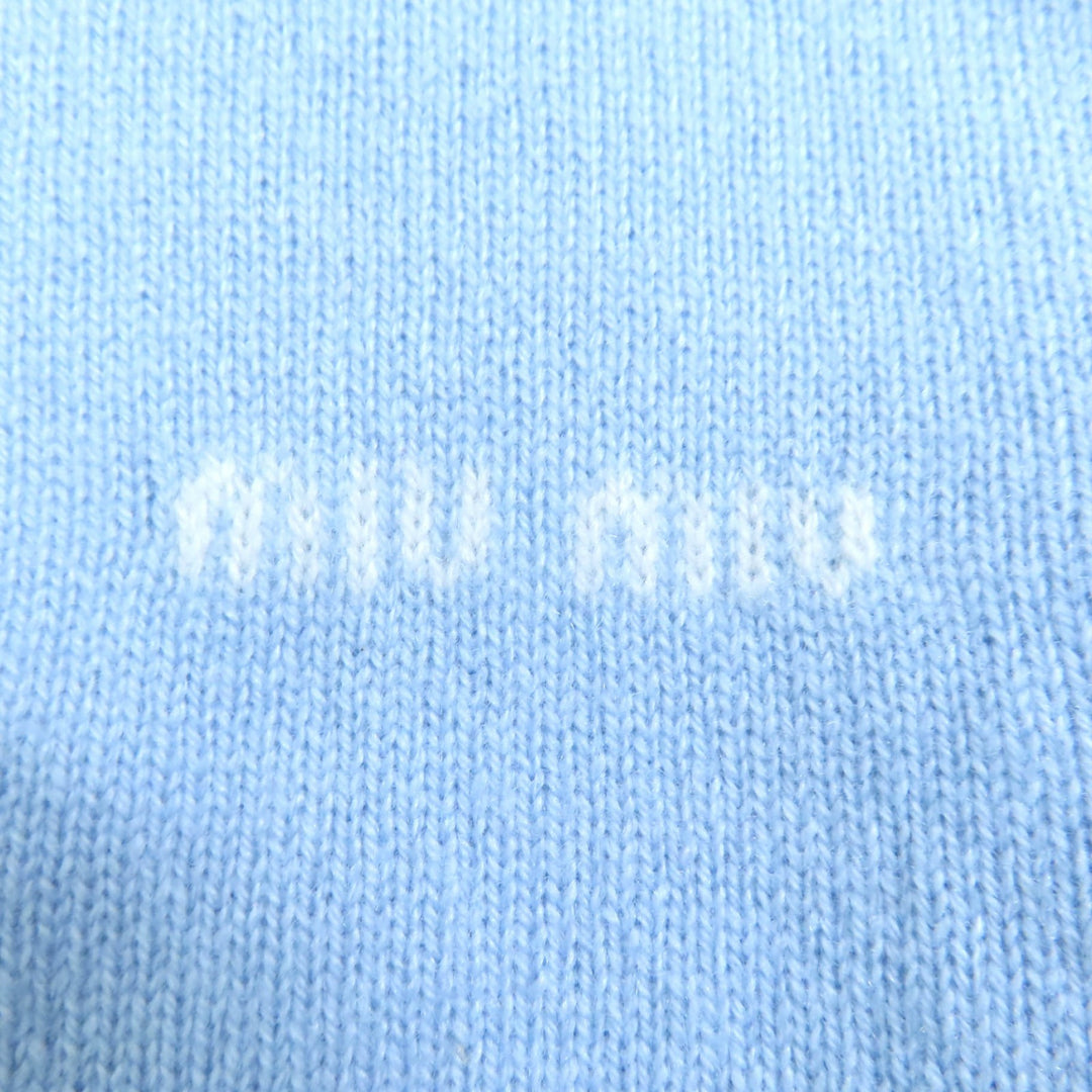 素晴らしい MIUMIU 半袖ニット ロゴデザイン クルーネック カシミア レディース 36 MML842