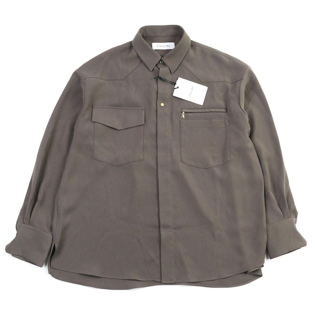 Pristine CULLNI Long sleeve shirt Dry Double Satin Pocket Shirt 2 24-SS-019