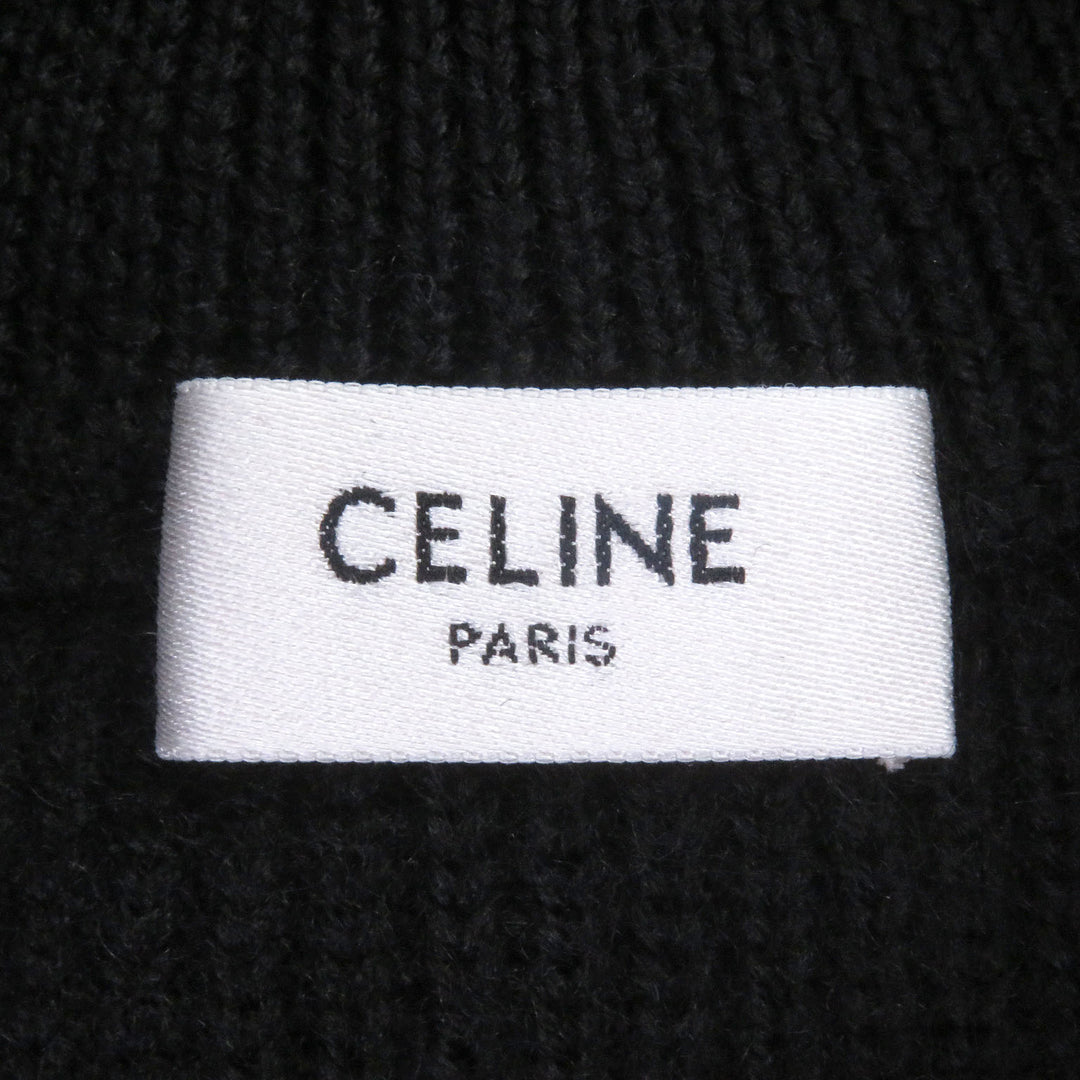 素晴らしいCELINEのエディ・トリオンフ刺繍トラッカーカラーセーター