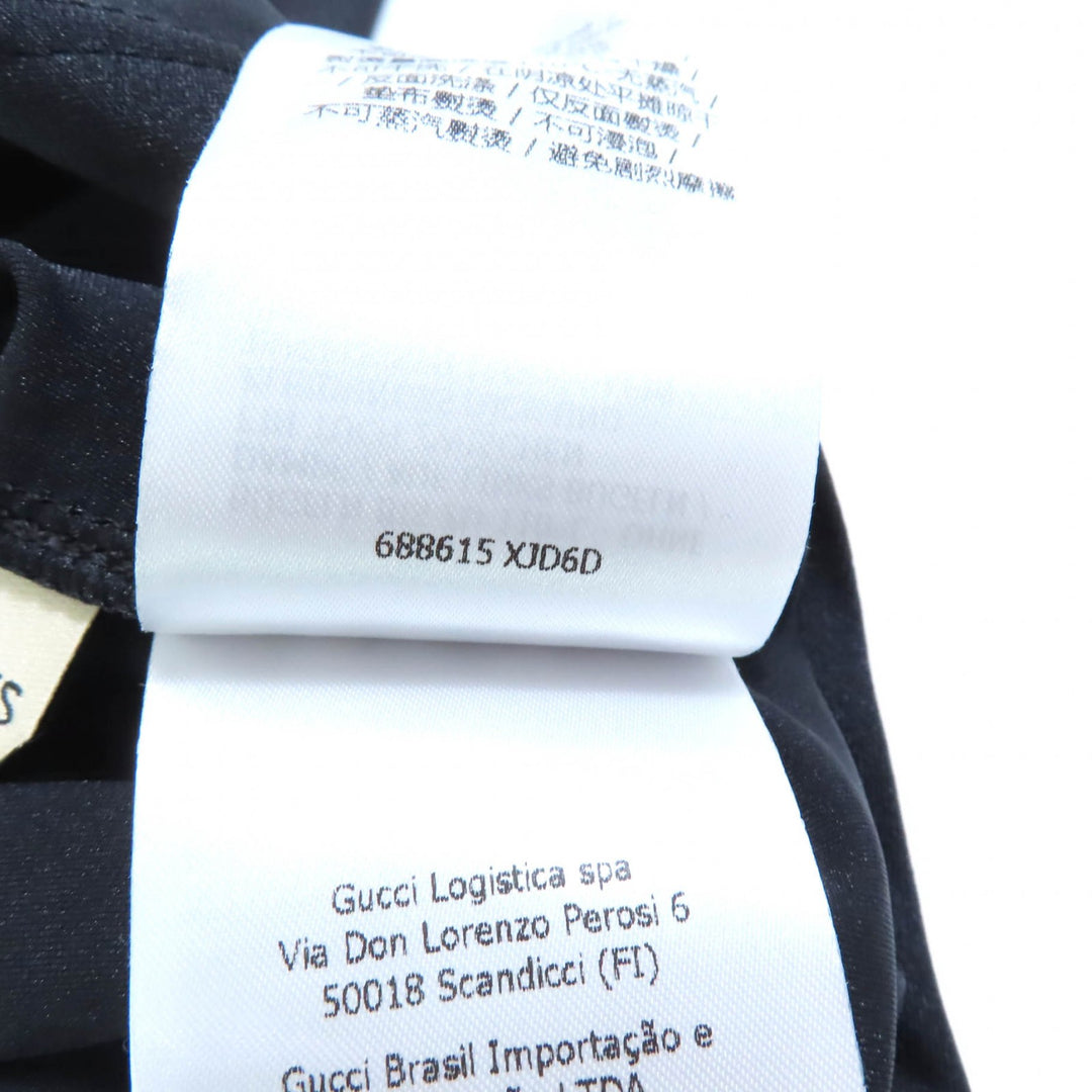 新品 GUCCI Tシャツ ブラック ホワイト ナイロン レディース XXS 688615