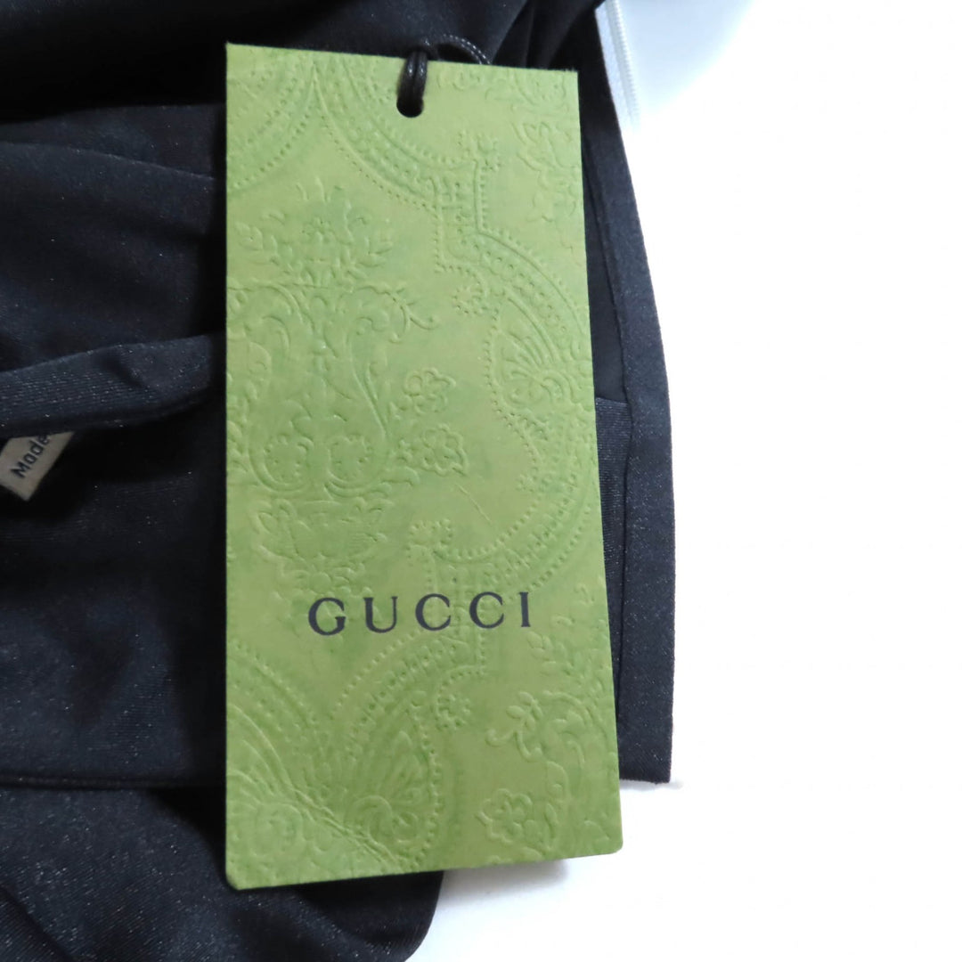 新品 GUCCI Tシャツ ブラック ホワイト ナイロン レディース XXS 688615