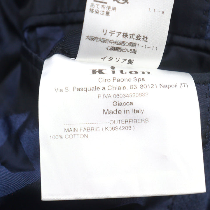 Great KITON tailored jacket All-over logo print, single-breasted 50