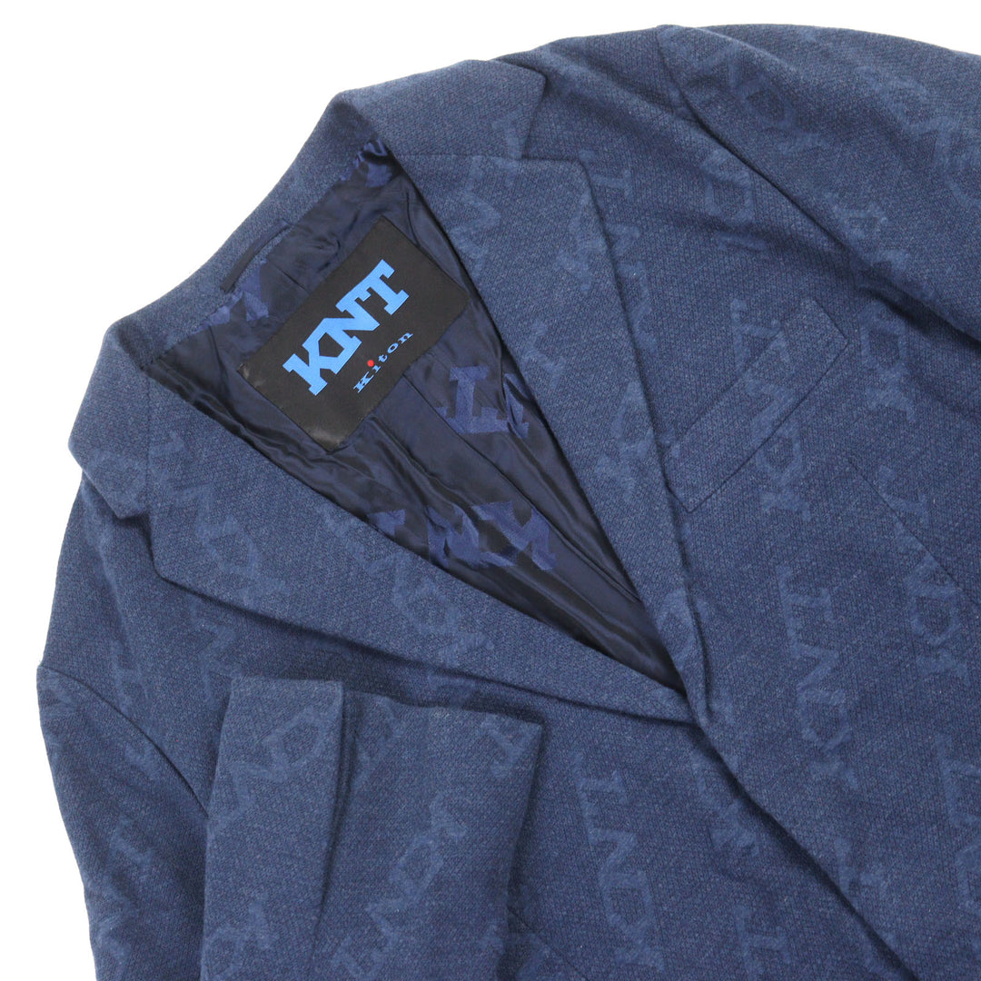 Great KITON tailored jacket All-over logo print, single-breasted 50 UGS0101K06S4203000