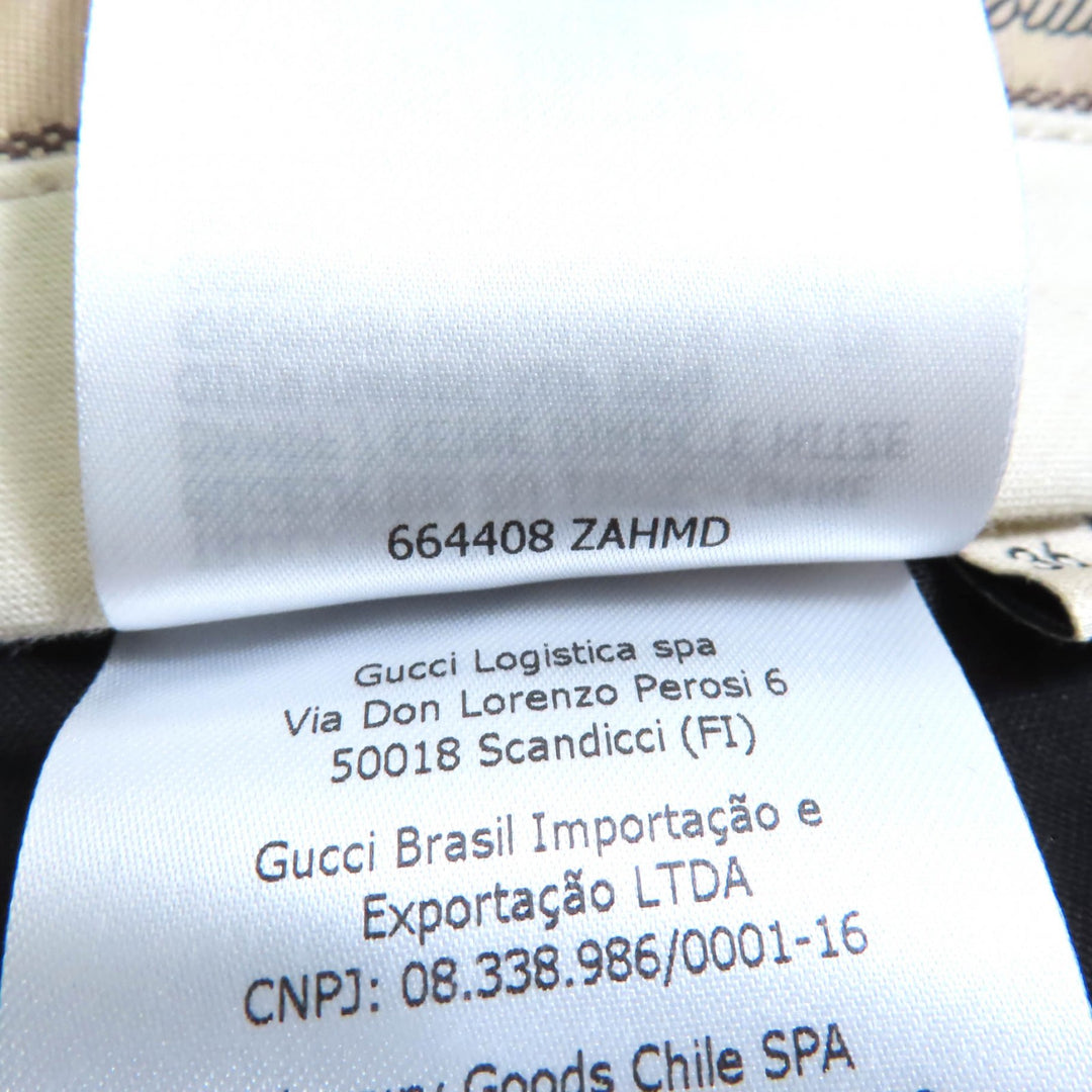 素晴らしい GUCCI パンツ GG柄 センタープレス コットン ブラック コットン レディース 36 664408