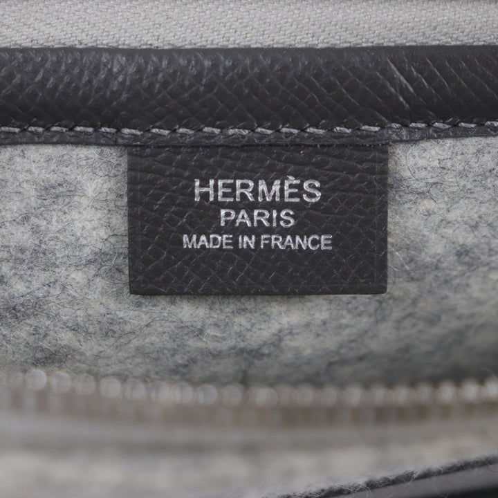 HERMES クラッチバッグ TOO DOO 29 フラットポーチ グレー フェルト メンズ