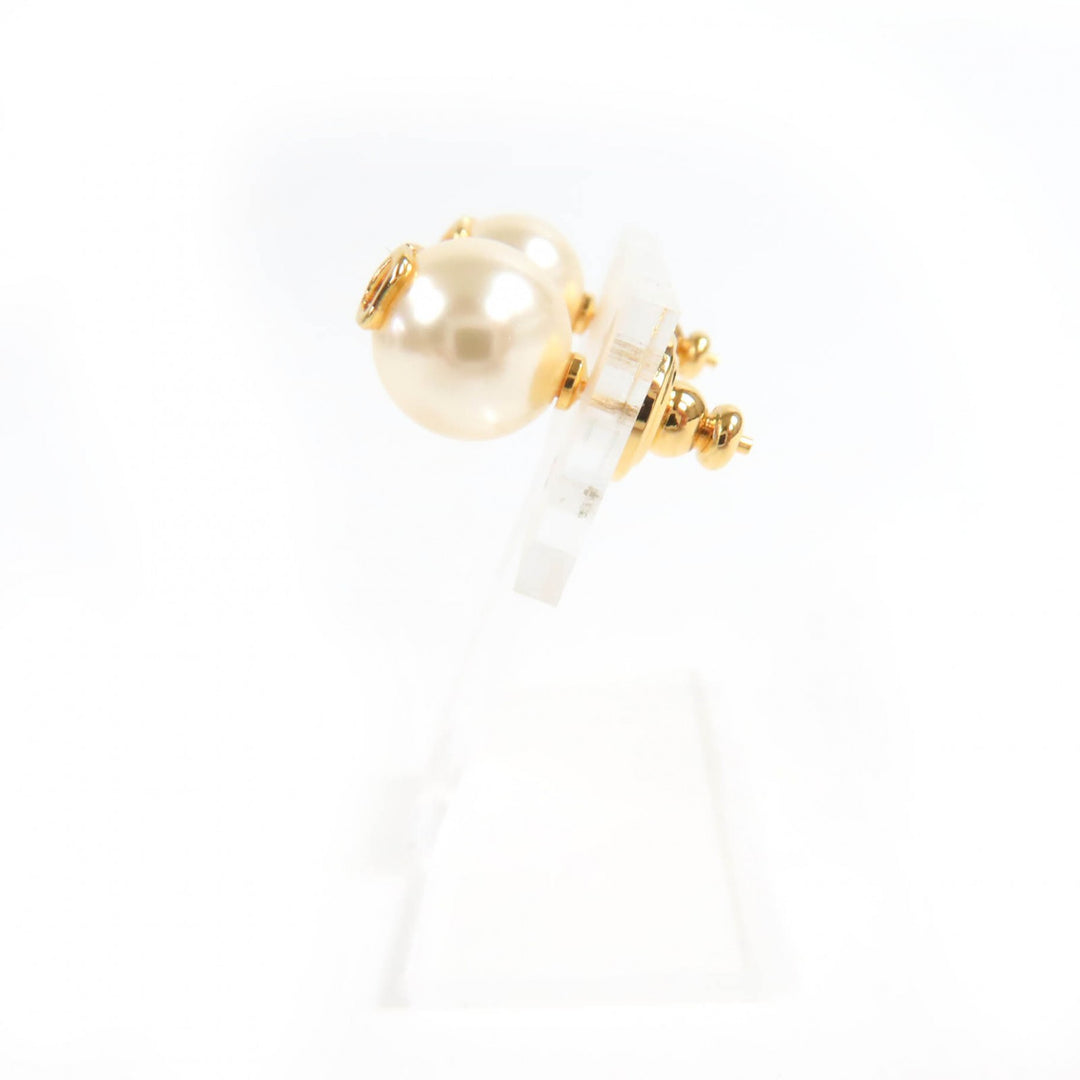 Excellent Valentino Garavani Pierce V logo signature with pearl gold Women