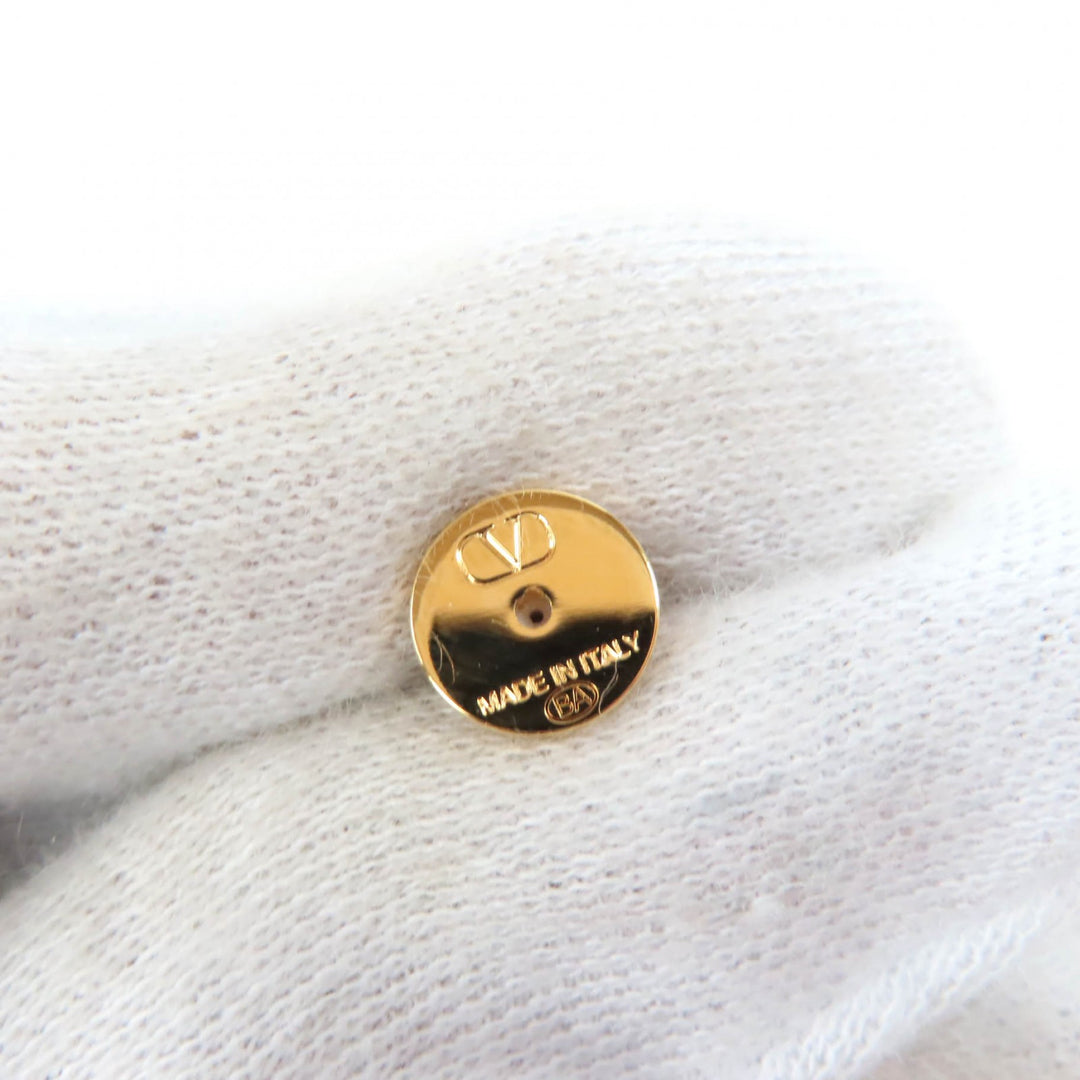 Excellent Valentino Garavani Pierce V logo signature with pearl gold Women