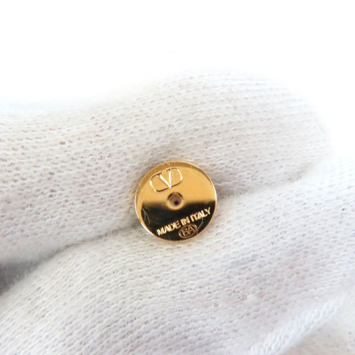 Excellent Valentino Garavani Pierce V logo signature with pearl gold Women
