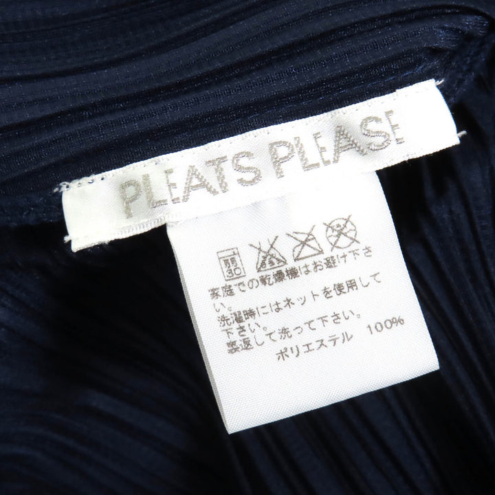 PLEATS PLEASE ワンピース キャップスリーブデザインチュニック ネイビー レディース 3 PP61-JT574