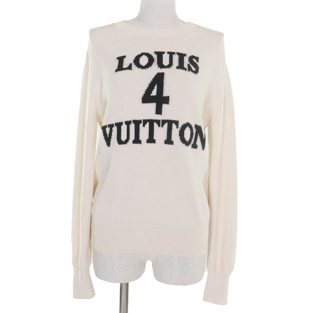 Great LOUIS VUITTON knit LOUIS 4 VUITTON long sleeve Ivory cotton Women L