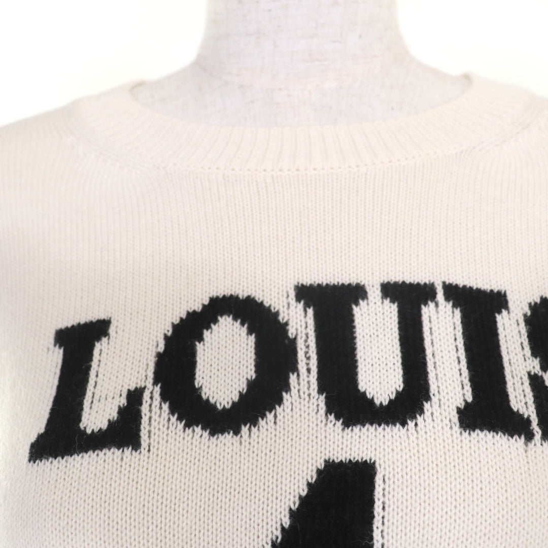 Great LOUIS VUITTON knit LOUIS 4 VUITTON long sleeve Ivory cotton Women L