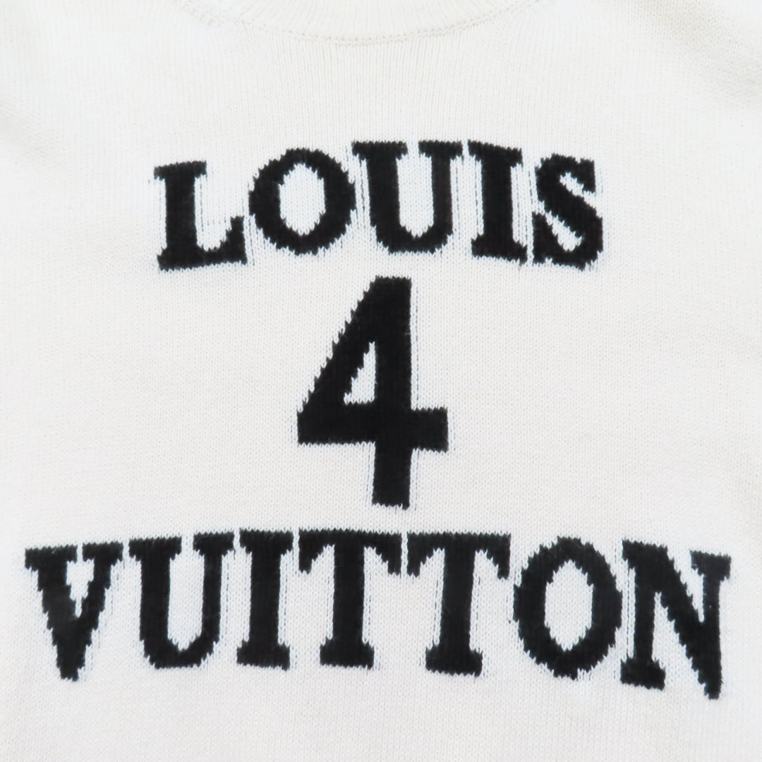 Great LOUIS VUITTON knit LOUIS 4 VUITTON long sleeve Ivory cotton Women L