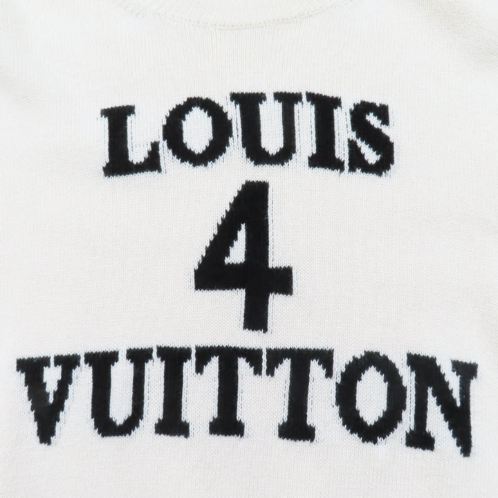 Great LOUIS VUITTON knit LOUIS 4 VUITTON long sleeve Ivory cotton Women L