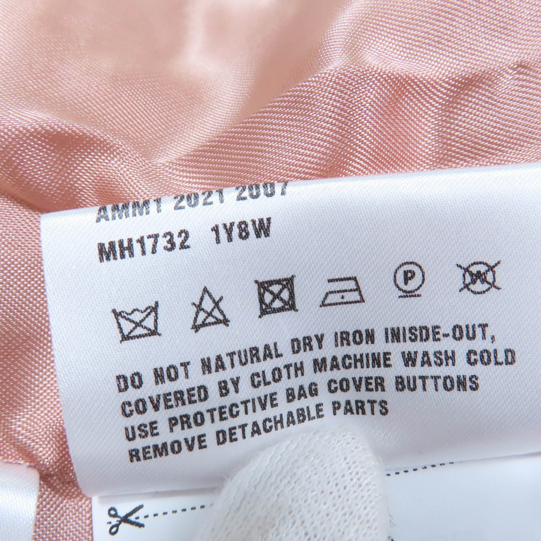 Excellent MIUMIU Jacket Cropped sequined tweed dress pink Virgin wool Women 36 MH1732