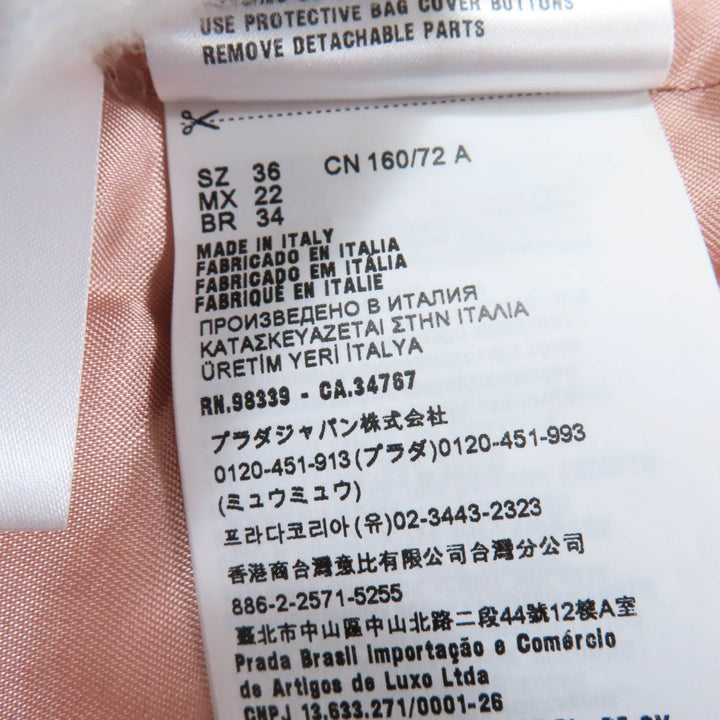 Excellent MIUMIU Jacket Cropped sequined tweed dress pink Virgin Women 36 MH1732