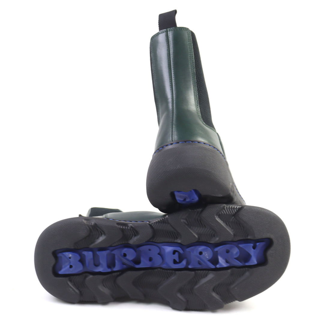 新品BURBERRYブーツ クリーパーチェルシーブーツ サイドゴア＆チャンキーラバーソール 39 8074918