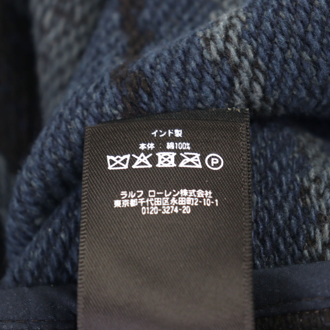 新品 RRL ジャケット インディゴ ネイティブ ベルト付き ラグ マルチカラー コットン メンズ