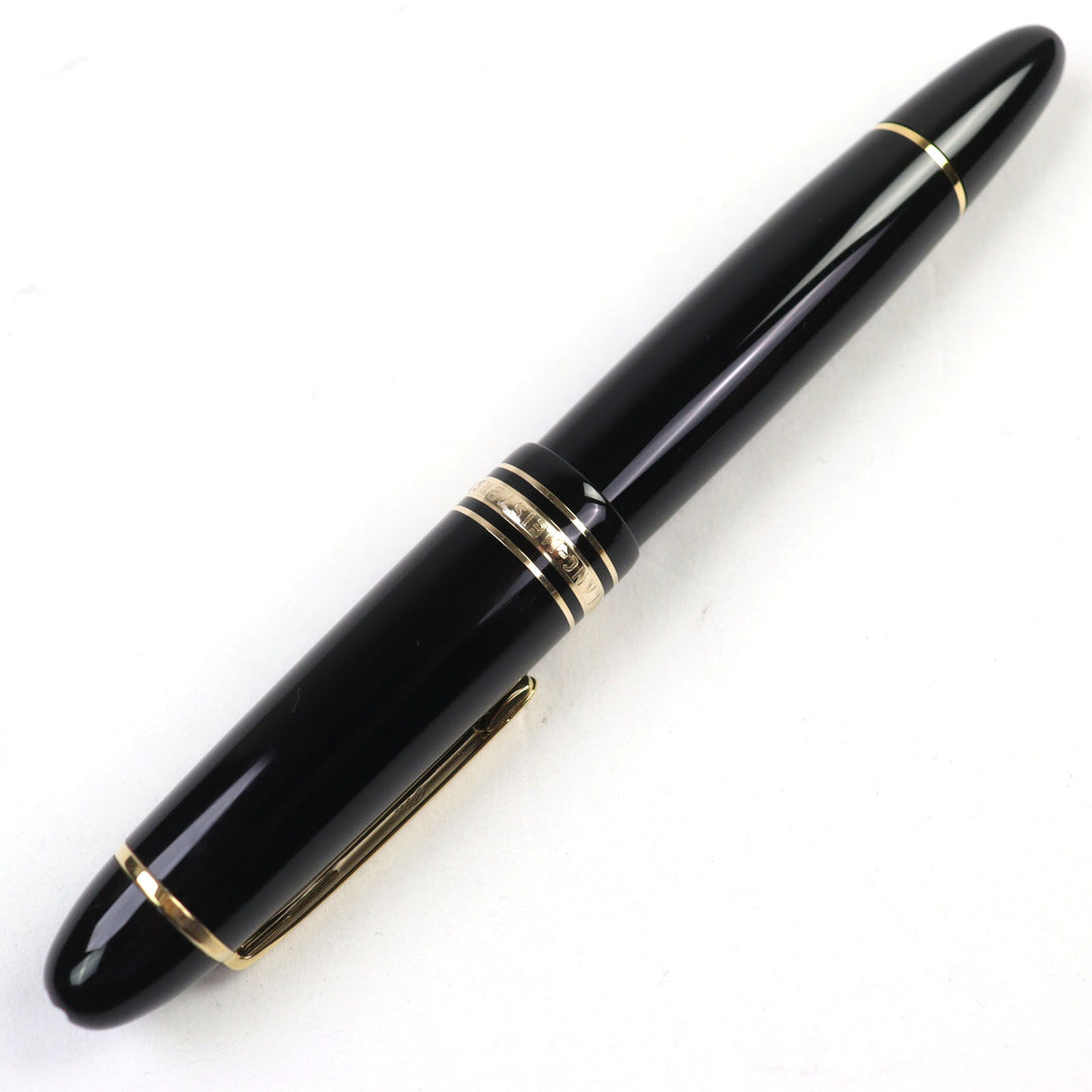 Great MONTBLANC fountain pen Meisterstck 149 White Star logo engraving 18K