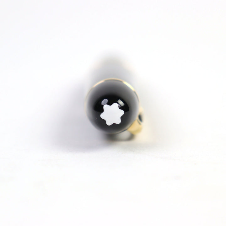 モンブラン 万年筆 マイスターシュテュック 149 ホワイトスターロゴ刻印 ブラックゴールド 18K