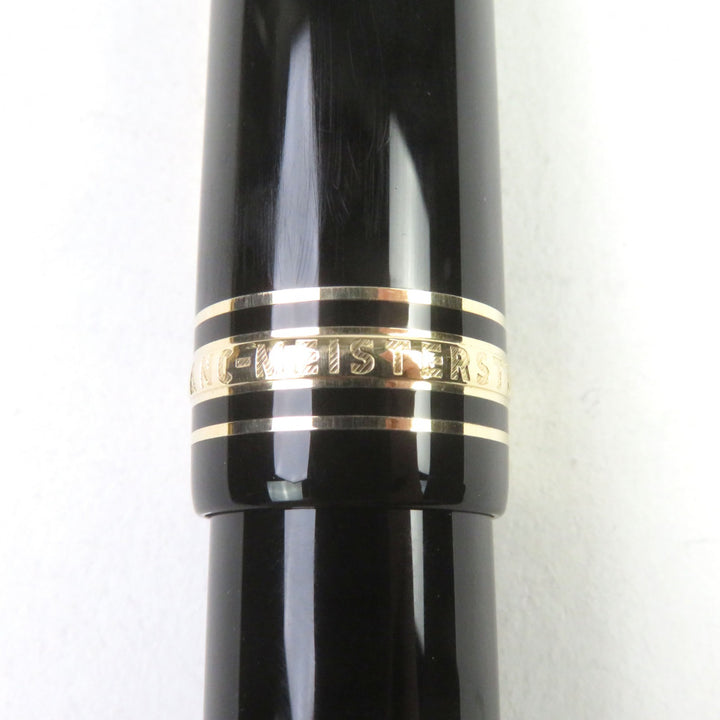 モンブラン 万年筆 マイスターシュテュック 149 ホワイトスターロゴ刻印 ブラックゴールド 18K