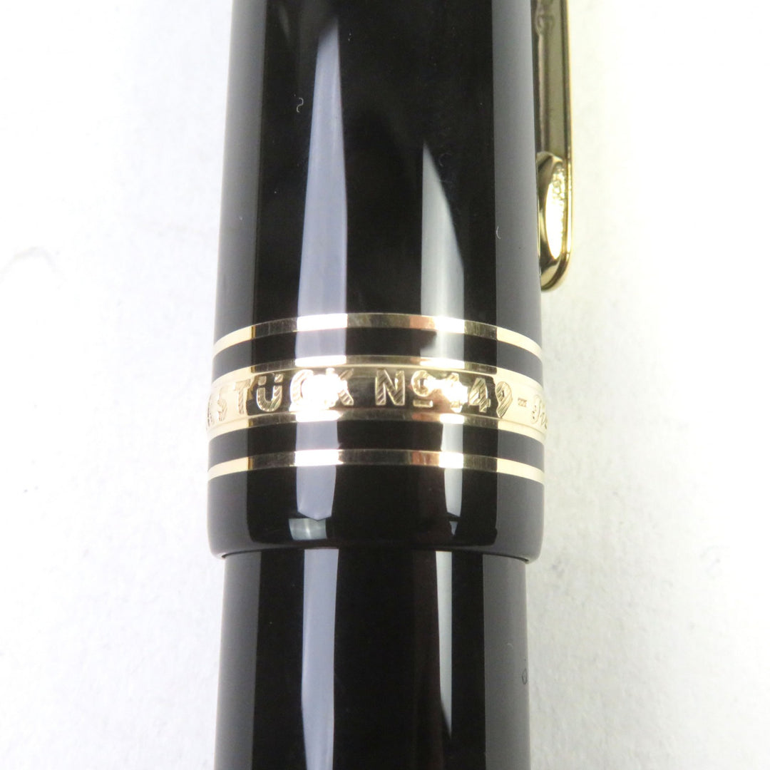 モンブラン 万年筆 マイスターシュテュック 149 ホワイトスターロゴ刻印 ブラックゴールド 18K