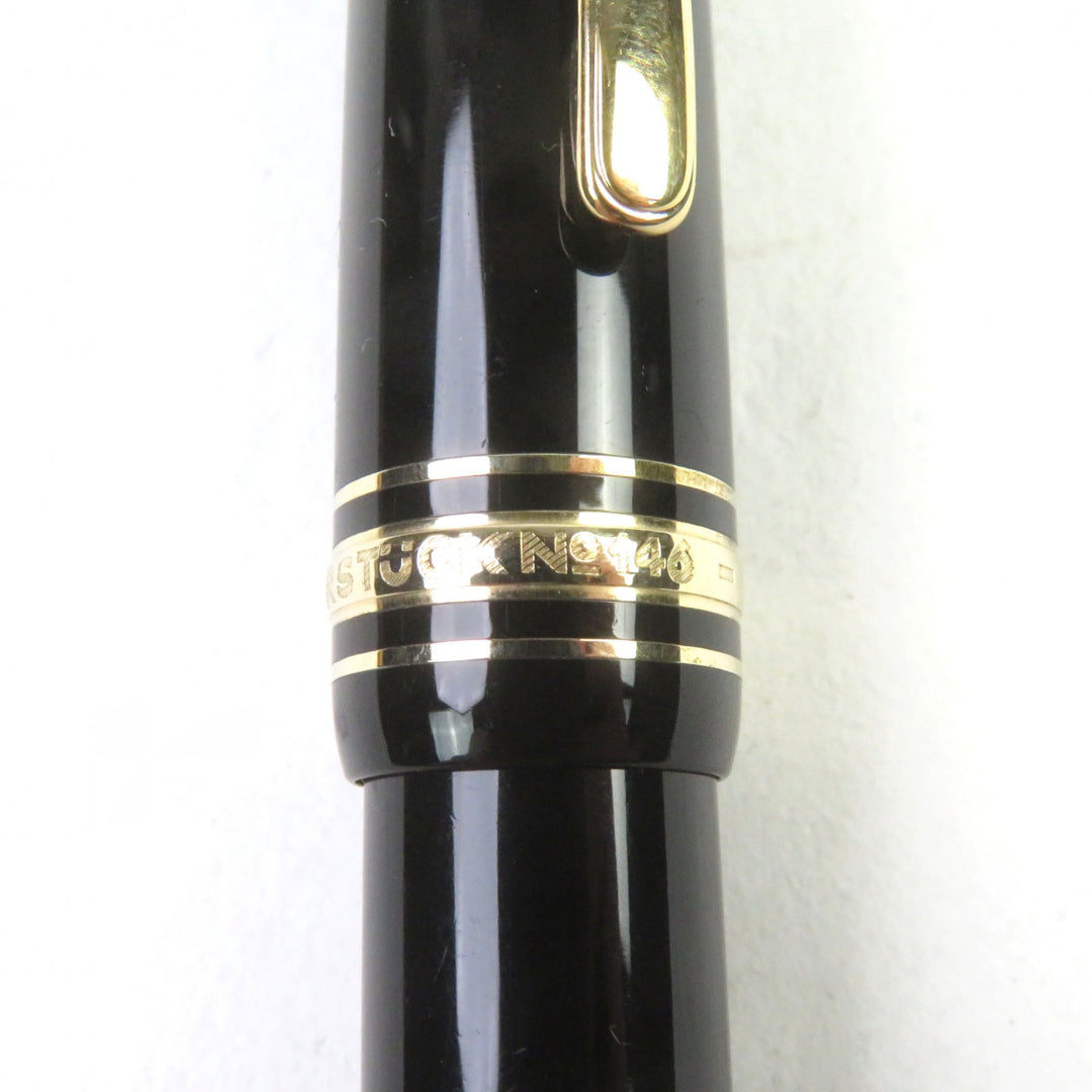 MONTBLANC fountain pen Meisterstück 146 Logo engraved White Star Suction 14K