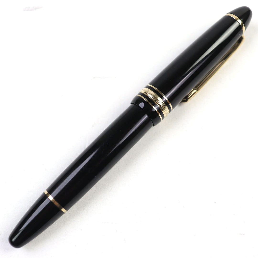 MONTBLANC fountain pen Meisterstück 146 Logo engraved White Star Suction 14K