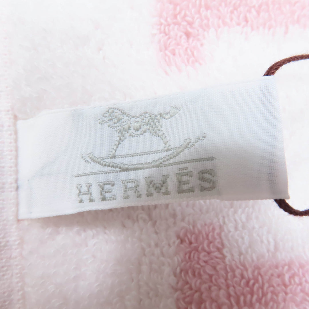 Pristine HERMES towel Avalon Bath Towel Large H logo pink cotton Women