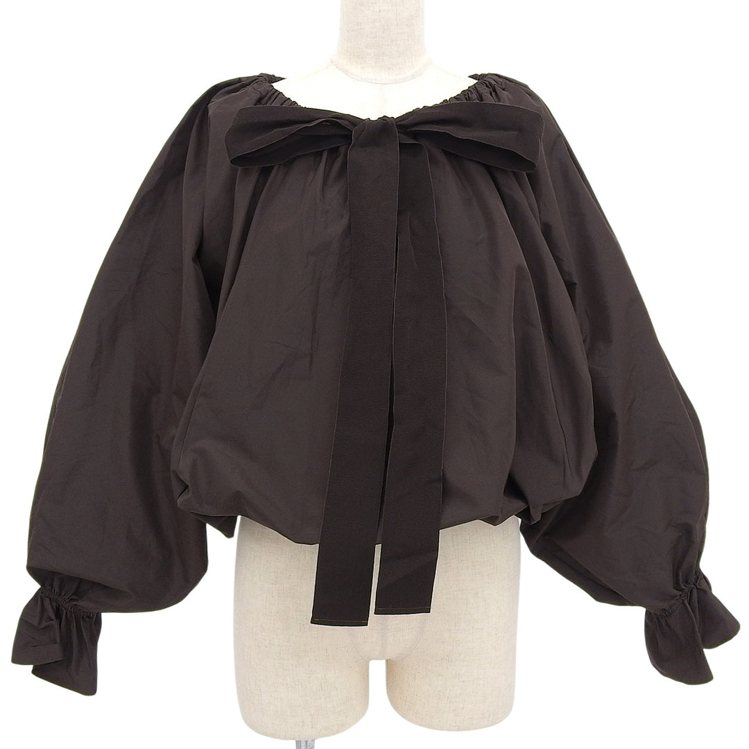 Excellent PATOU blouse Brown polyester Women 34 21AA4-T0026-11