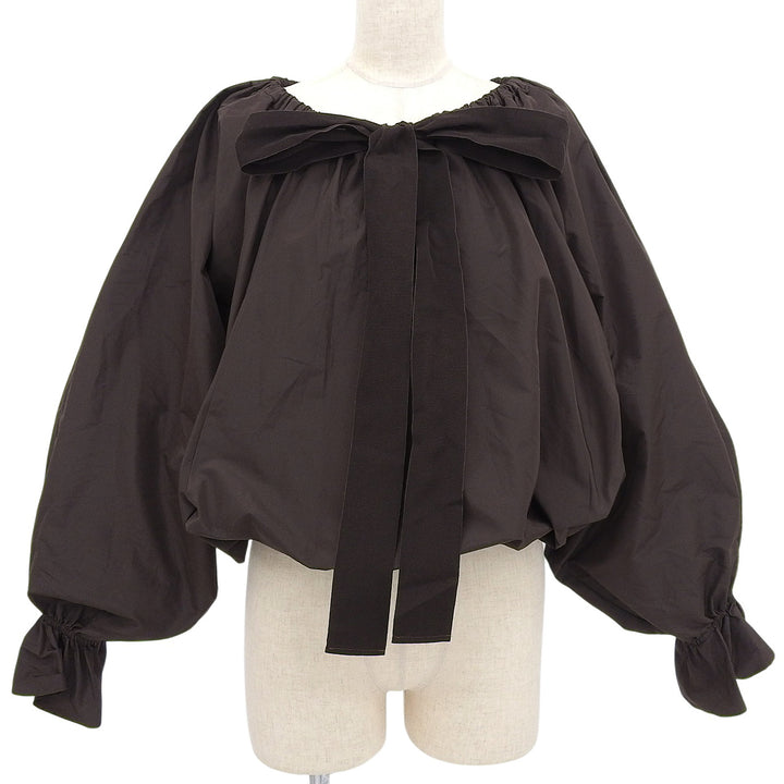 Excellent PATOU blouse Brown polyester Women 34 21AA4-T0026-11