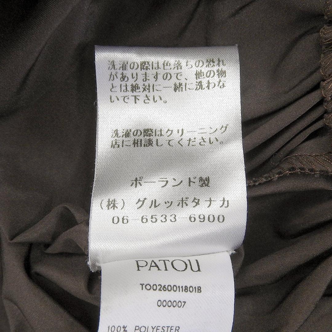 Excellent PATOU blouse Brown polyester Women 34 21AA4-T0026-11