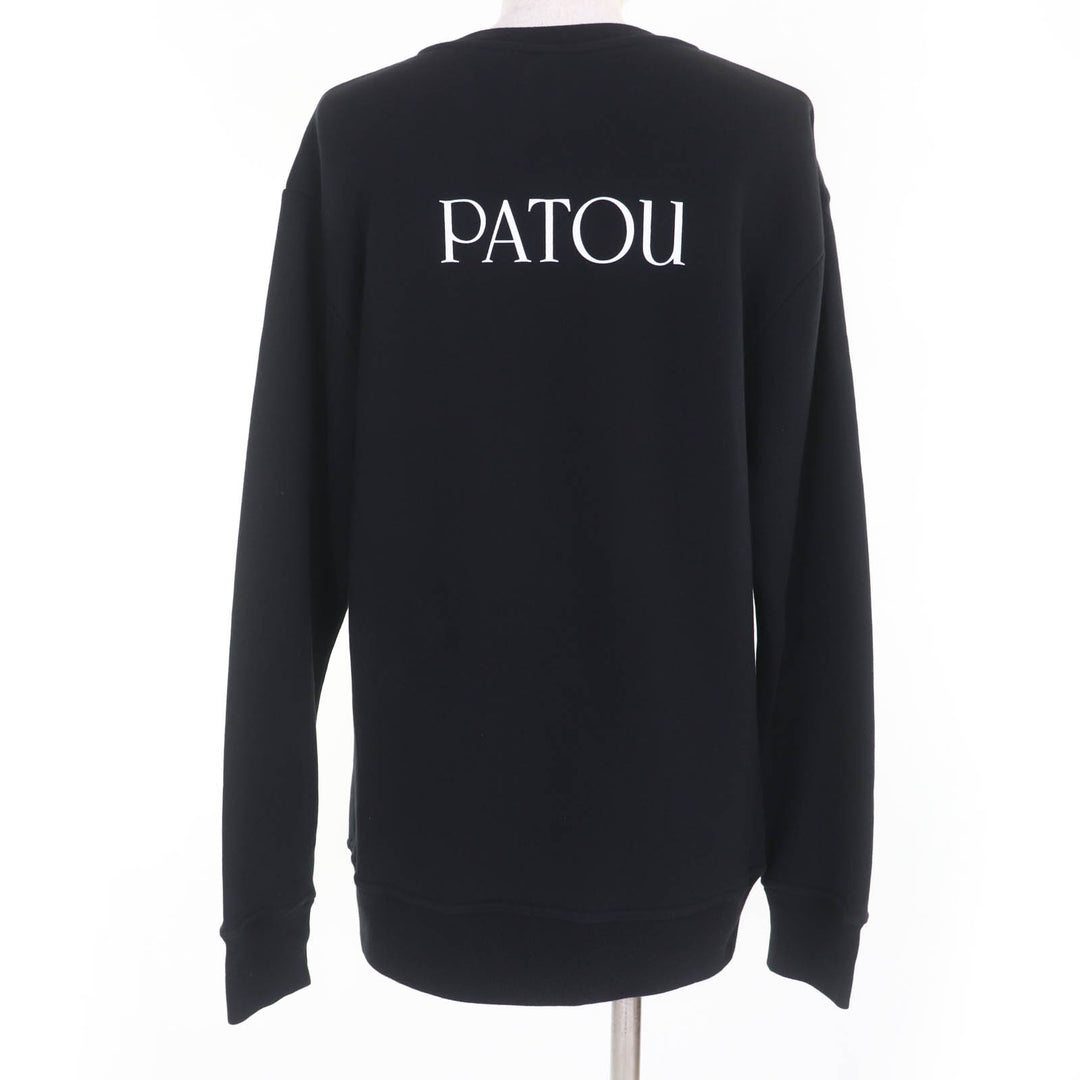 エクセレント PATOU スウェット バックロゴ 長袖 ブラック コットン レディース M 21PA1-JE018-95