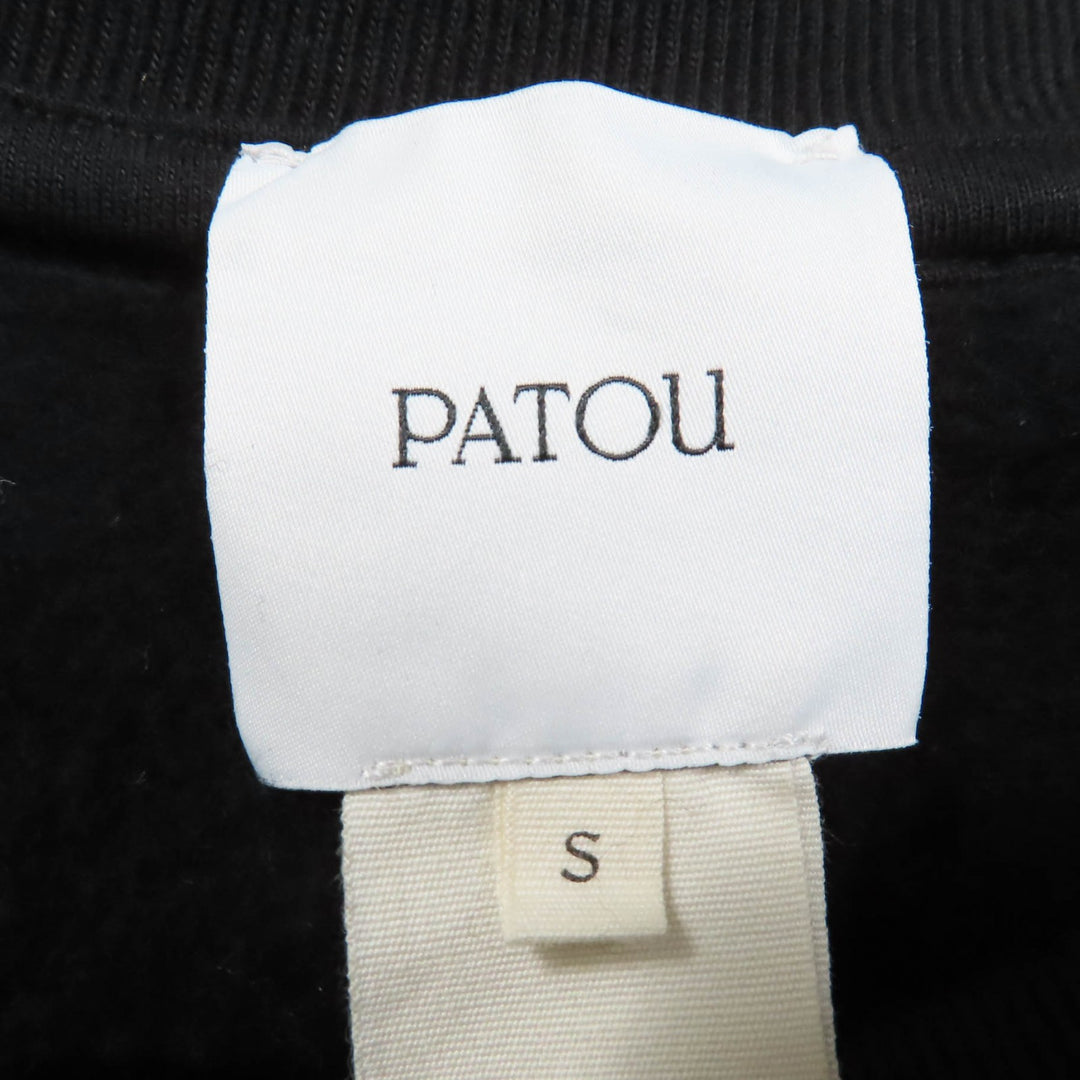 エクセレント PATOU スウェット バックロゴ 長袖 ブラック コットン レディース M 21PA1-JE018-95