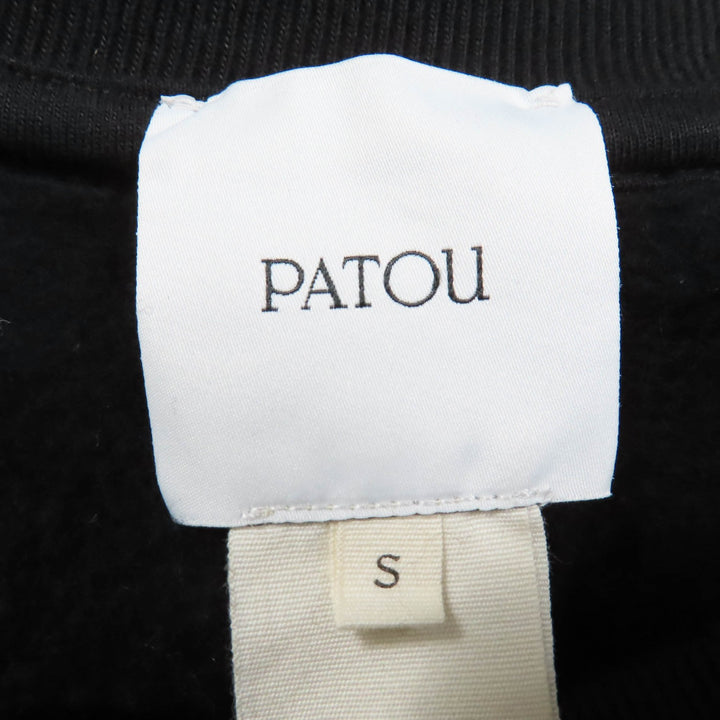 エクセレント PATOU スウェット バックロゴ 長袖 ブラック コットン レディース M 21PA1-JE018-95