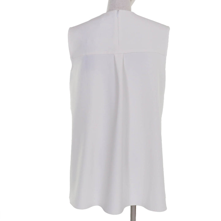 Pristine YOKO CHAN Tunic Sleeveless with fake pearls white polyester Women 38