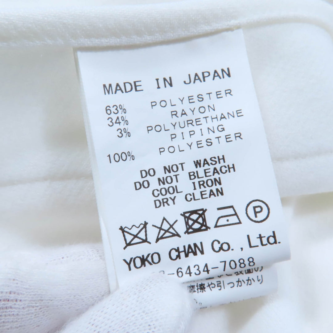 Pristine YOKO CHAN Tunic Sleeveless with fake pearls white polyester Women 38
