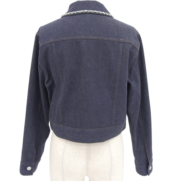 Excellent FOXEY Jacket Winston Jacket Indigo blue cotton Women 38 44222