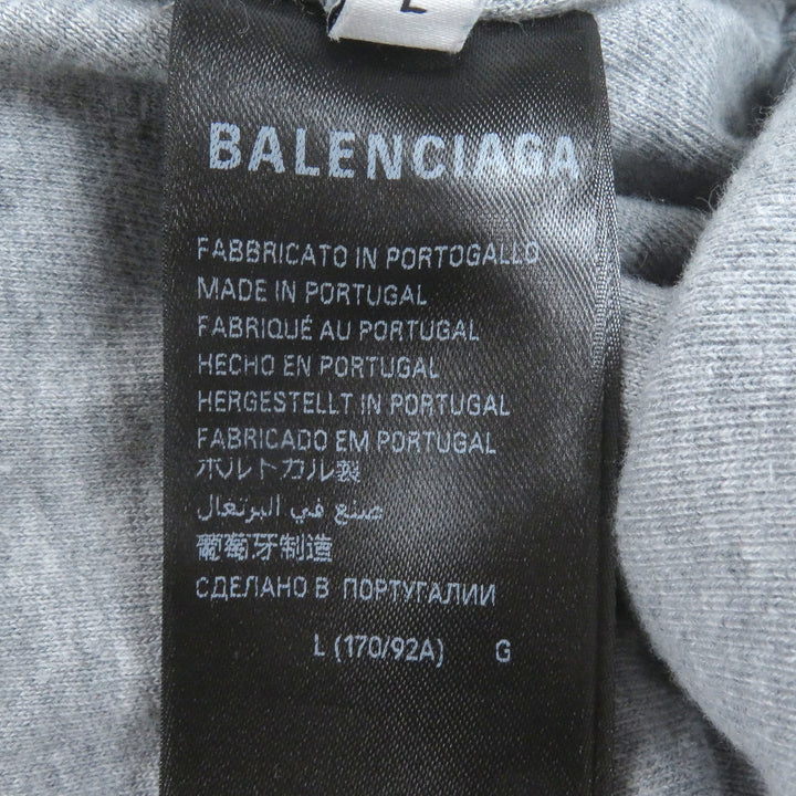 素晴らしい BALENCIAGA パーカー BOXING LINED HOODIE クラックロゴ プルオーバー グレー