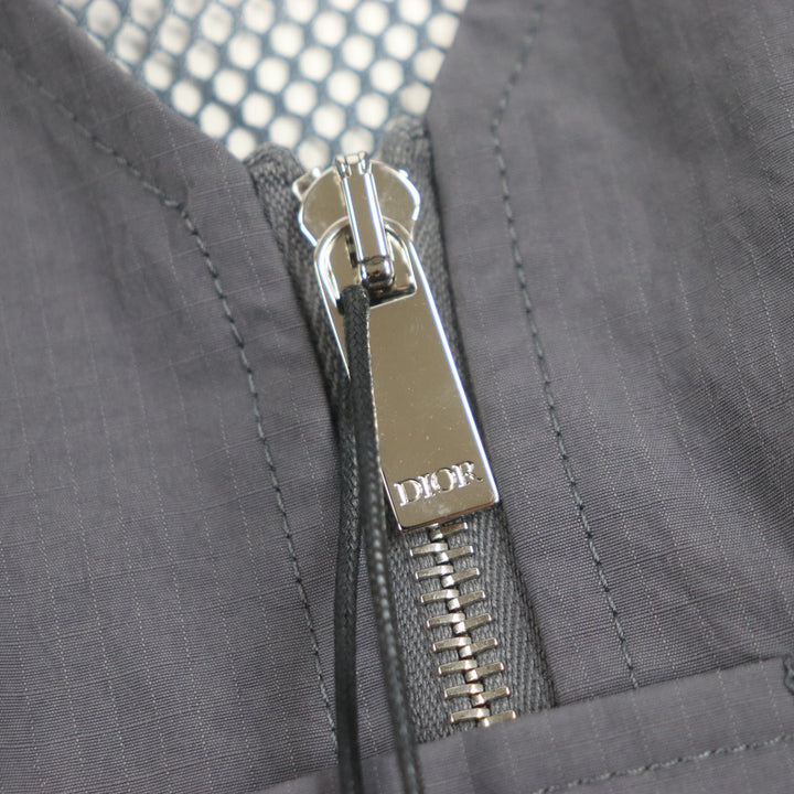Pristine DIOR Best Multi Pocket Zipup Vest gray Nylon mens 52 383C670A5771