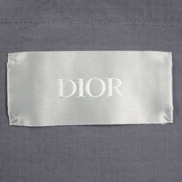 新品 DIOR ベスト マルチポケット ジップアップ ベスト グレー ナイロン メンズ 52 383C670A5771