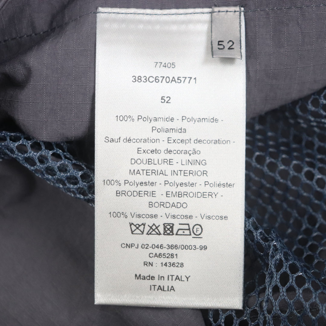 新品 DIOR ベスト マルチポケット ジップアップ ベスト グレー ナイロン メンズ 52 383C670A5771