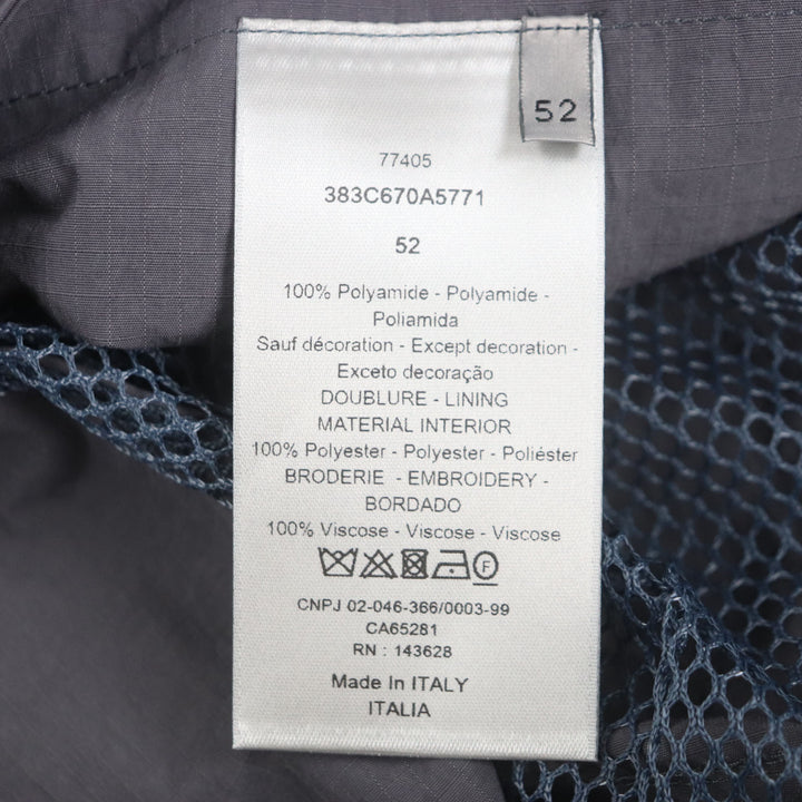 新品 DIOR ベスト マルチポケット ジップアップ ベスト グレー ナイロン メンズ 52 383C670A5771