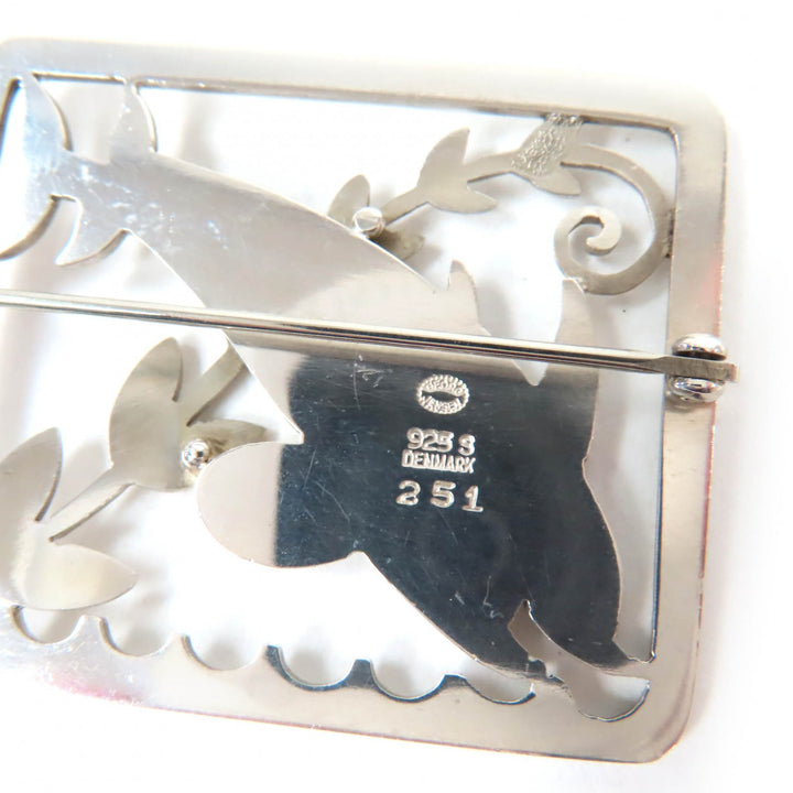 Great Georg Jensen Brooch Dolphin dolphin Silver 925 Women 251