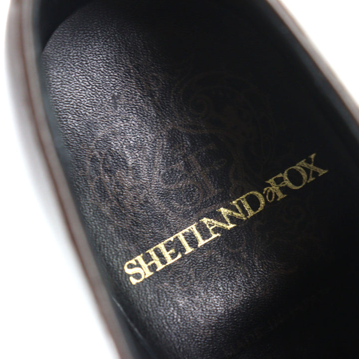 素晴らしいSHETLANDFOXレザーシューズキャップトゥビジネスシューズボルドーレザーメンズ6