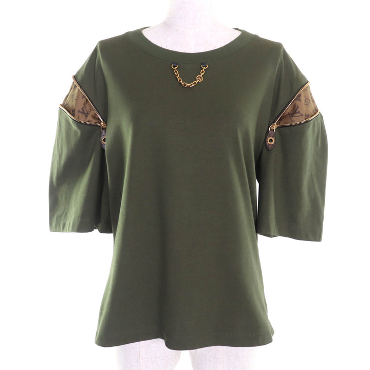 素晴らしい LOUIS VUITTON 半袖Tシャツ カーキ コットン レディース XL