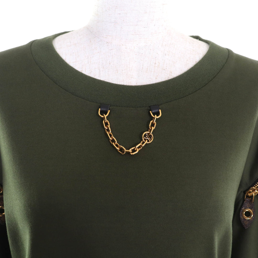 Excellent LOUIS VUITTON Short sleeve T-shirt khaki cotton Women XL