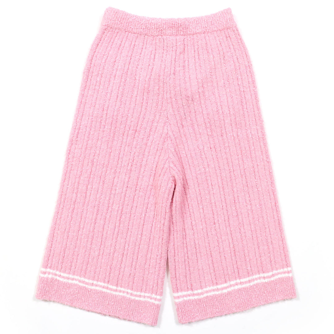 Pristine CHANEL Pants Lion Button Tweed Half pink Rayon Women 36 22P P72283K1414